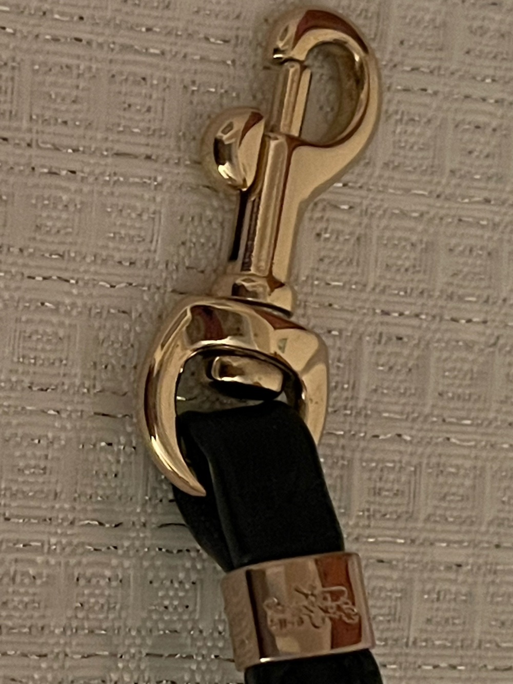 Coach Black Leather & Gold Hardware Wrist Strap Key Lanyard - EUC - Picture 5 of 8